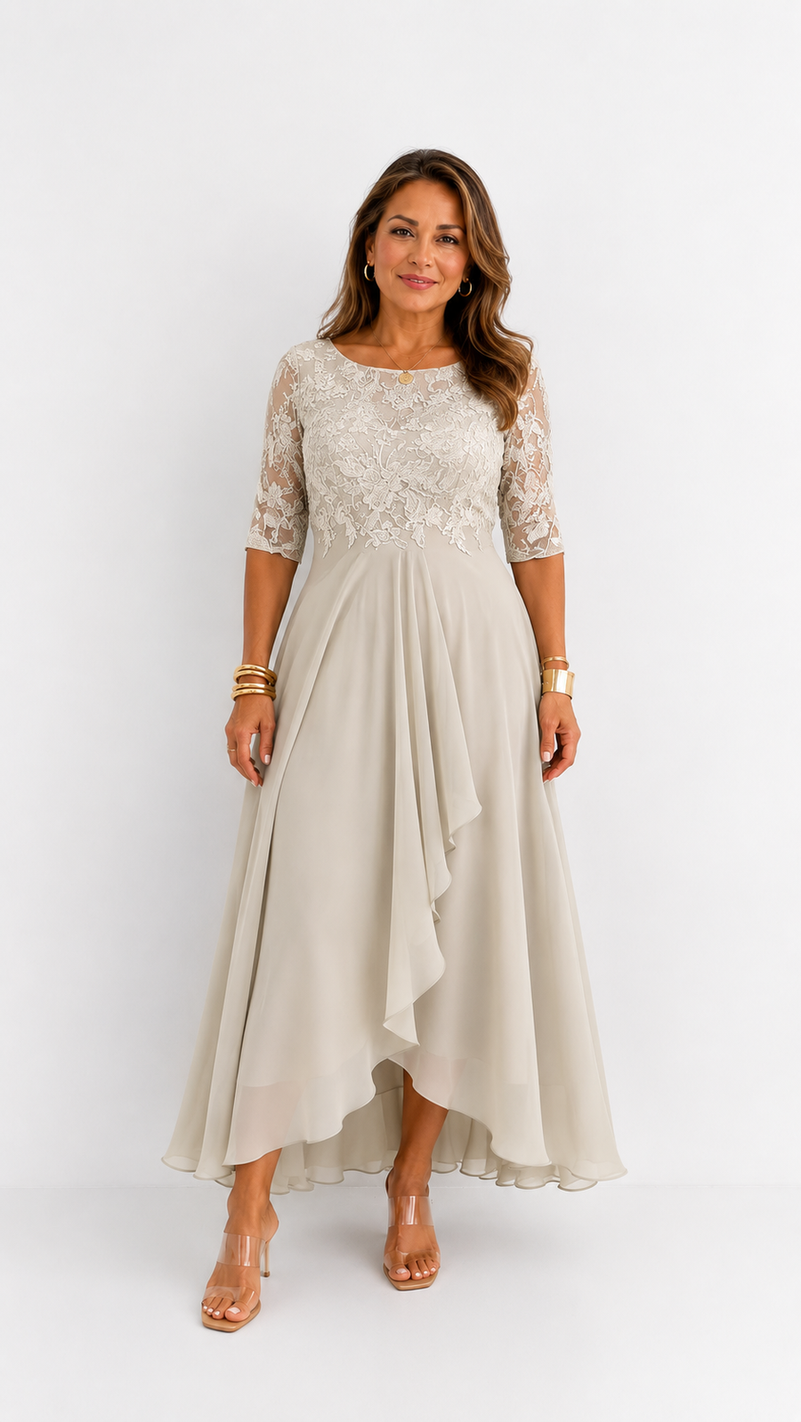 RHONDA | Vestido elegante de encaje - Rosa | Mar de Abril