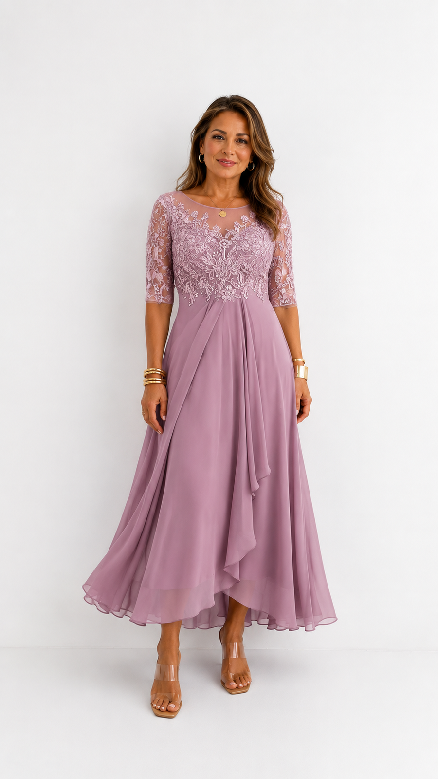 RHONDA | Vestido elegante de encaje - Azul Marino | Mar de Abril
