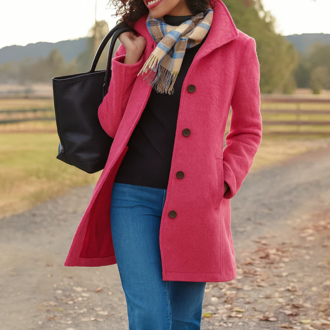 Aurora | Abrigo Clásico de Paño con Bufanda a Juego de Regalo